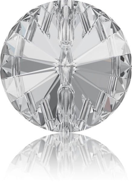 Swarovski 3015 Düğme 12mm Crystal (001) F - Beyaz Kristal Düğme