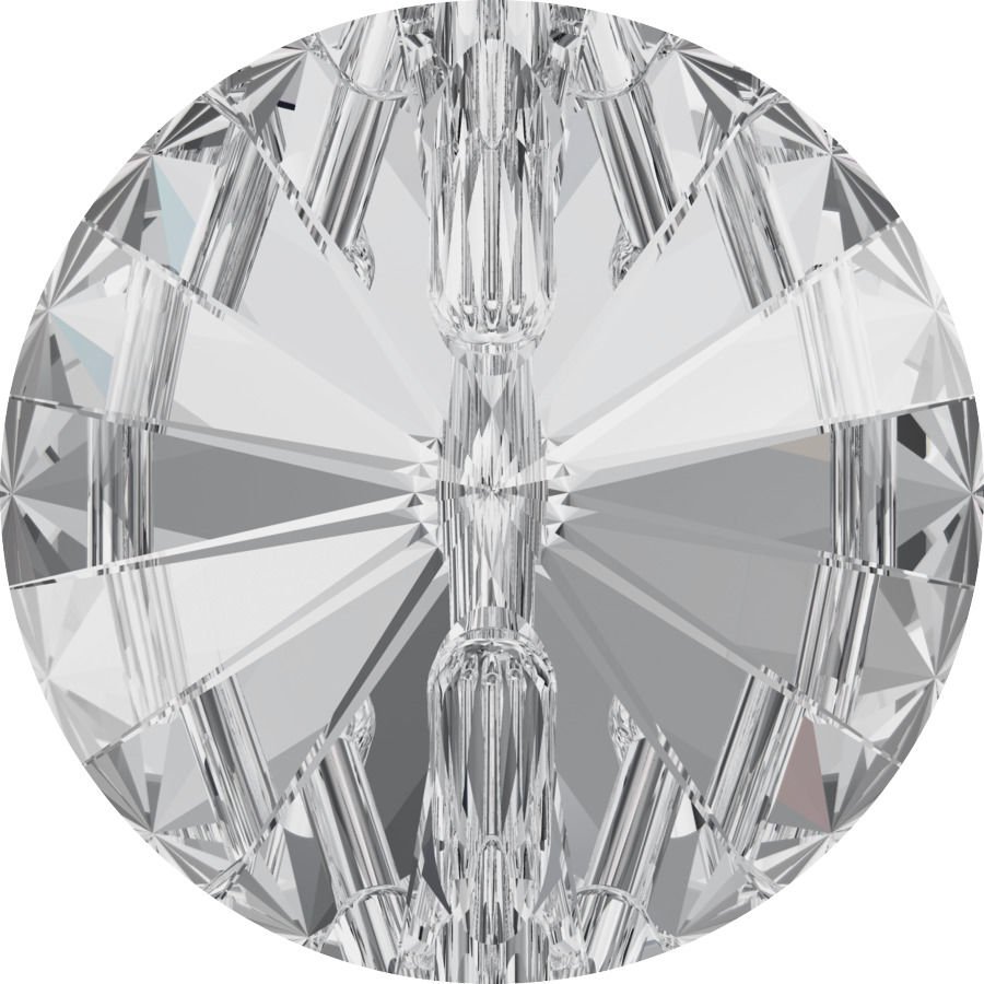 Swarovski 3015 Düğme 14mm Crystal (001) F - Beyaz Kristal Düğme
