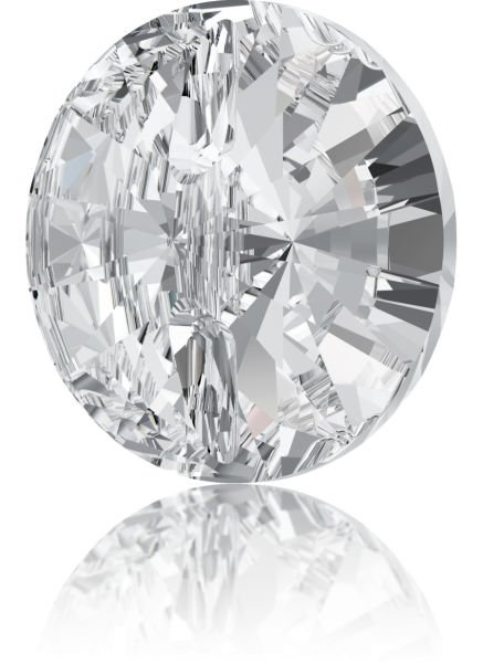 Swarovski 3015 Düğme 14mm Crystal (001) F - Beyaz Kristal Düğme