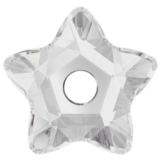 3754 5mm Crystal (001) Foyalı - Ortası Delik Yıldız Mini Kristal Taş