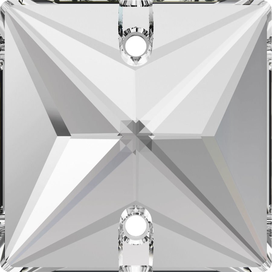 3240 22mm Crystal (001) F - Kare Şekilli Beyaz Dikme Taş
