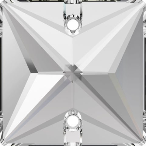 3240 22mm Crystal (001) F - Kare Şekilli Beyaz Dikme Taş