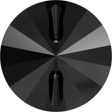 Swarovski 3015 Düğme 10mm Jet (280) - Siyah Kristal Düğme