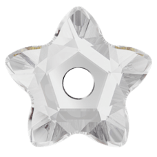 3754 7mm Crystal (001) Foyalı - Ortası Delik Yıldız Mini Kristal Taş