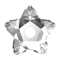 3754 7mm Crystal (001) Foyalı - Ortası Delik Yıldız Mini Kristal Taş