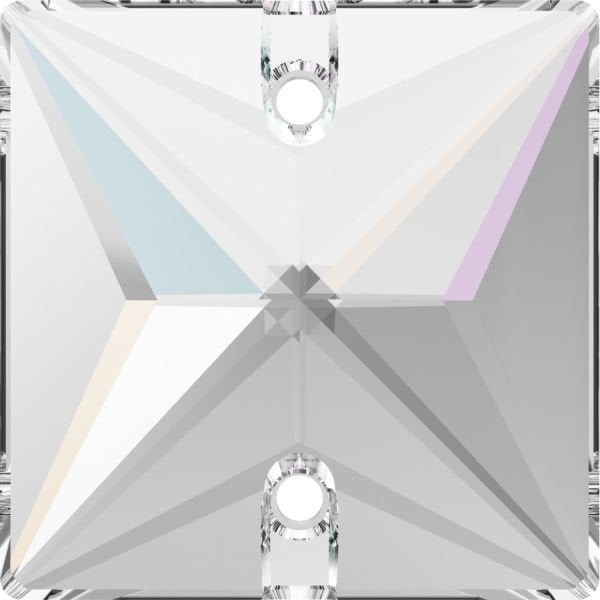 3240 16mm Crystal AB (F) - Kare Şekilli Janjan Renk Dikme Taş