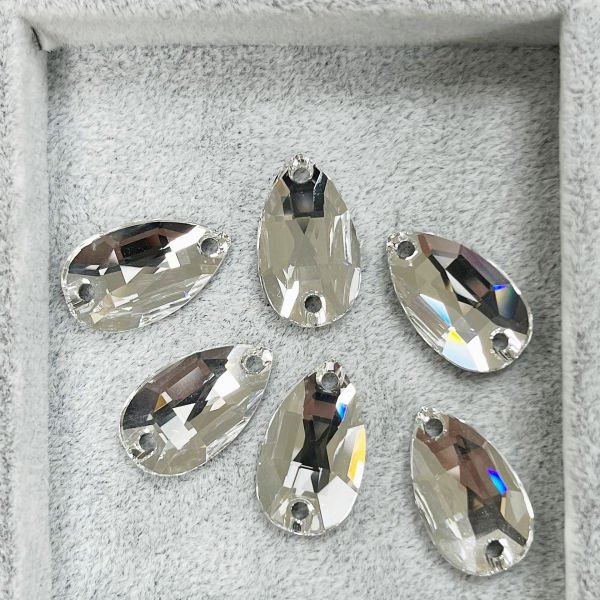 Stellux A330 18x10,5mm Crystal Foyalı - Damla Şekilli Dikme Taş