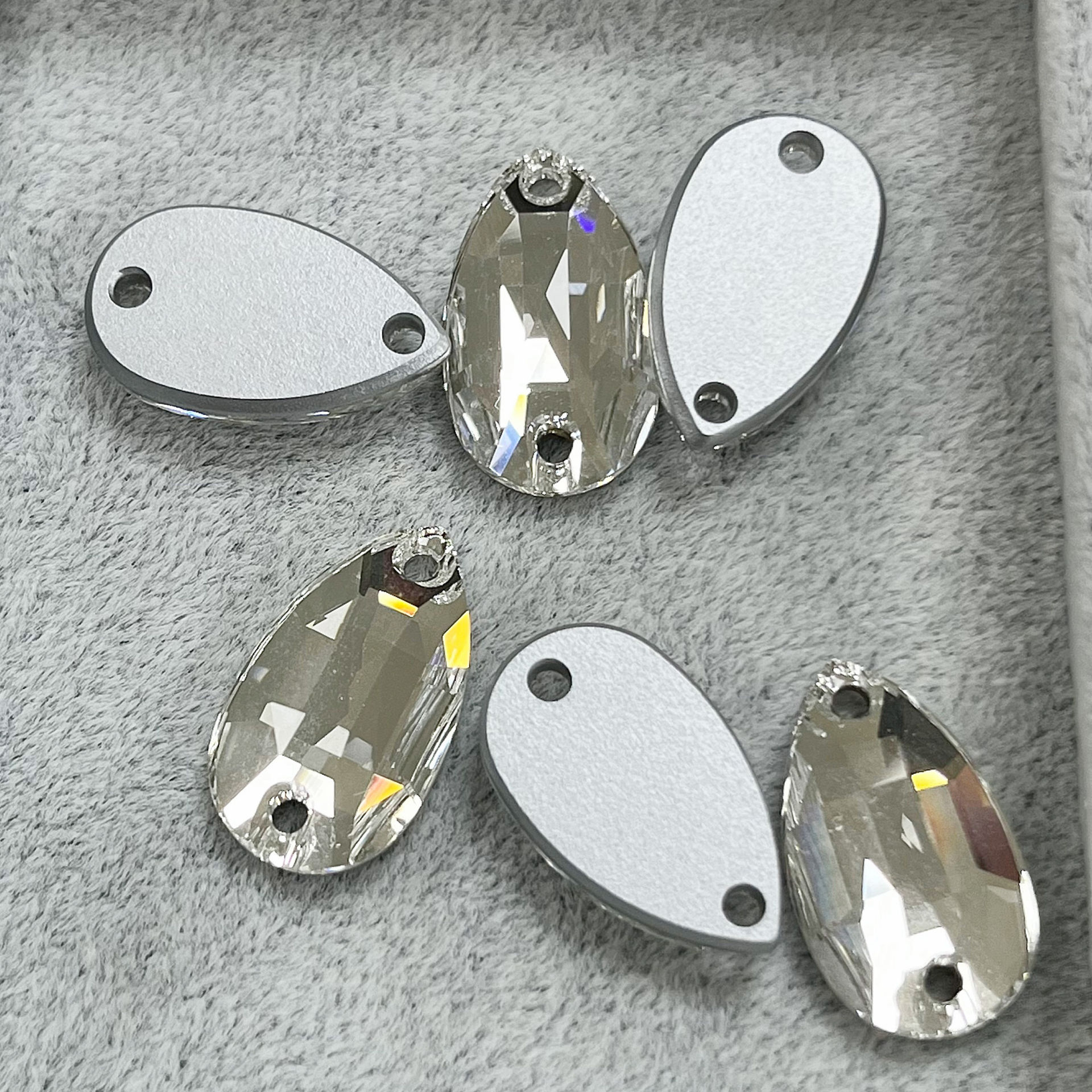 Stellux A330 18x10,5mm Crystal Foyalı - Damla Şekilli Dikme Taş