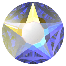 2100 SS48 Crystal Aurora Boreale (001AB) Foiled - Janjan Yıldız Kesimli Altı Düz Kristal Taş