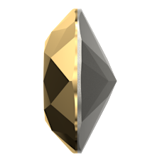 Swarovski 4470 Cushion Fancy 12mm Crystal Aurum F (001 AUR)  - Kare Şekilli Altın Renk Kristal Taş