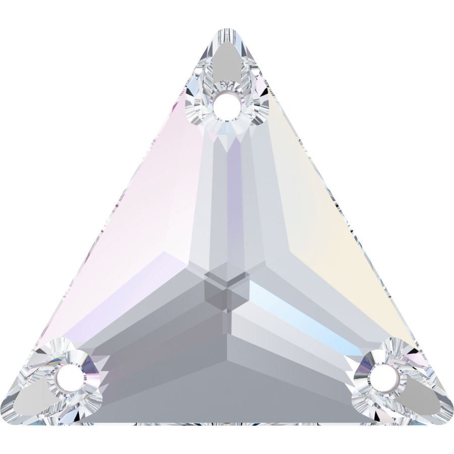 3270 16mm Crystal AB (001AB) F - Üçgen Şekilli Janjan Renkte Dikme Taş