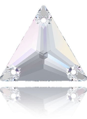 3270 22mm Crystal AB (001AB) F - Üçgen Şekilli Janjan Renkte Dikme Taş