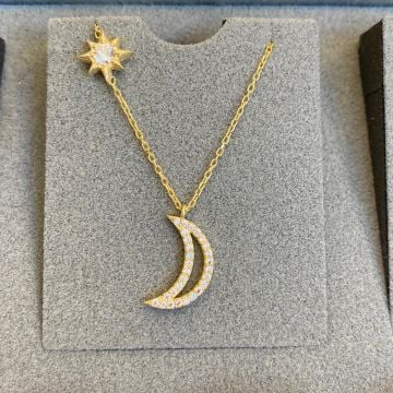 Ay Yıldız Gold Kolye