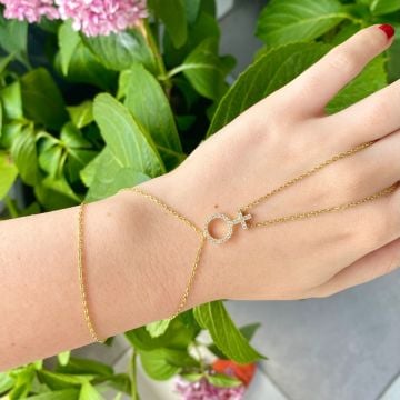 Female Figür Tasarımlı Gold Şahmeran