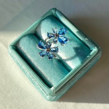 Çiçek Blue Diamond Yüzük