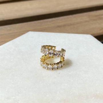 Çift Sıra Taşlı Earcuff