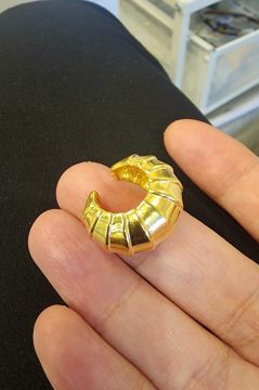 French Kıkırdak Küpe Gold ve Silver