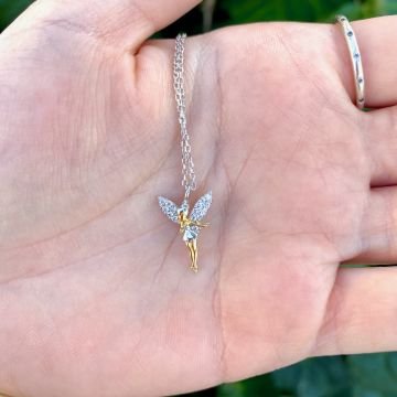 Tinkerbell Peri Kızı Kolye İki Renkli