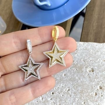 Taşlı Yıldız Wish Kolye Ucu