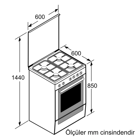 Bosch HXR391H50T Inox Ocaklı Fırın