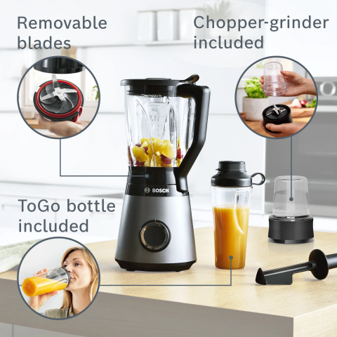 Bosch MMB6177S VitaPower 1200 W Blender Seti