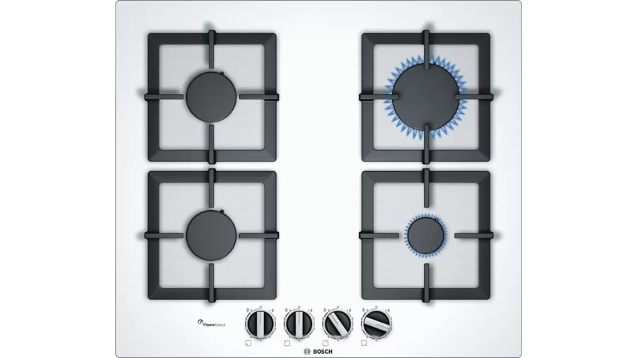 Bosch PPP6A2B20O Doğalgazlı Beyaz Cam Ankastre Ocak