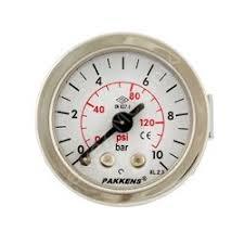 PAKKENS Kapsül Diyaframlı Arkadan  Bağlantılı Panotip  Metal Gövdeli  Ø63 mm Manometre KL 1,6