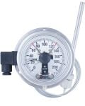 PAKKENS Tek Kontaklı Alttan Çıkışlı -Flanşlı Elektrik KontaklıTermometre Ø100mm KL1,0