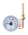 PAKKENS  Arkadan Çıkışlı Panotip Elektrik KontaklıTermometre Ø60mm KL2,0