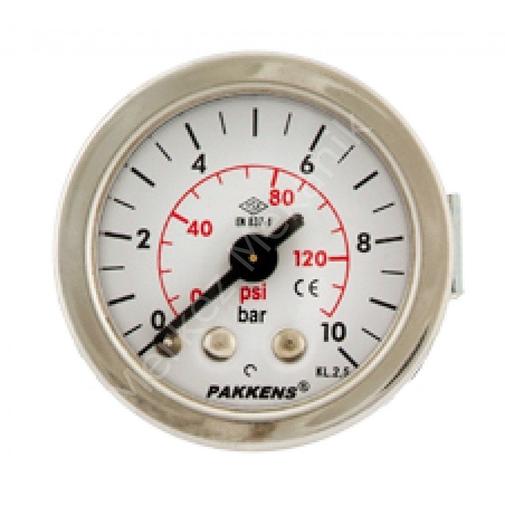 PAKKENS Panotip Bağlantılı Ø40mm Manometreler KL2,5 -Metal Gövde