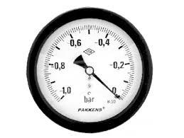 PAKKENS Arkadan  Çıkışlı Ø100mm Hassas Manometre KL1,0