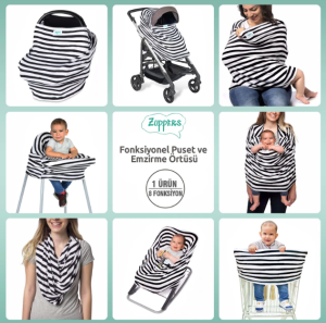 Zuppers Fonksiyonel Puset & Emzirme Örtüsü – Kozalak