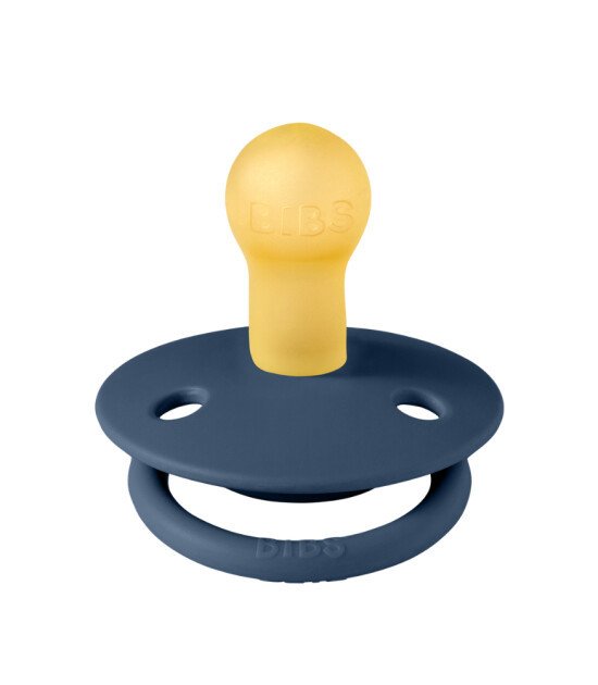 BIBS De Lux Kauçuk Emzik  Stell Blue  6+ay