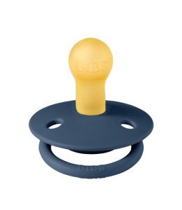 BIBS De Lux Kauçuk Emzik  Stell Blue  6+ay