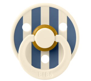 BIBS Studio Colour Block Kauçuk Emzik Ivory / Steel Blue 0-6 ay
