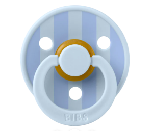 BIBS Studio Colour Block Kauçuk Emzik Baby Blue / Dusty Blue 0-6 ay