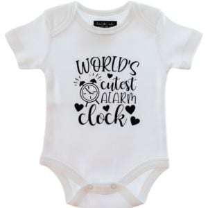 World's Cutest Alarm Clock - Özel Tasarım Bebek Body/Zıbın Baby Bodysuit