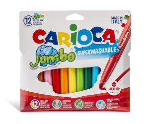 Carioca Jumbo Yıkanabilir Keçeli Boya Kalemi 12'li