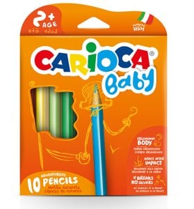 Carioca Baby Jumbo Bebek Üçgen Kuru Boya Kalemi 10'lu