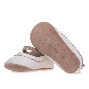 Merli&Rose Deri Babet Patik | Krem