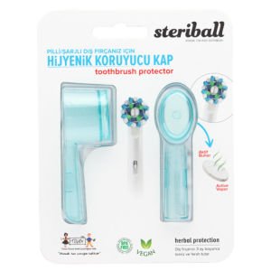 Steriball Elektrikli Pilli Diş Fırçaları için Hijyenik Koruma Kabı 2'li Açık Mavi