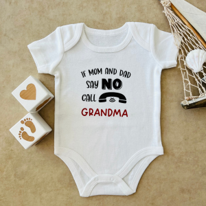 Call Grandma - Özel Tasarım Bebek Body/Zıbın Baby Bodysuit