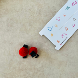 Kırmızı Ponpon Pens Toka