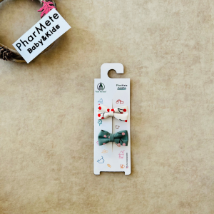 Ekru&Yeşil Mini Fiyonk Pens Toka