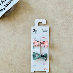 Pembe&Yeşil Mini Fiyonk Pens Toka