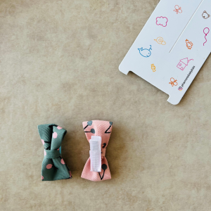 Pembe&Yeşil Mini Fiyonk Pens Toka