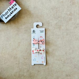 Pembe&Ekru Mini Fiyonk Pens Toka