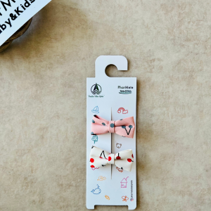 Pembe&Ekru Mini Fiyonk Pens Toka