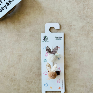 Ekru&Kahve Tavşan Pens Toka