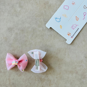 Açık&Koyu Pembe Tül Fiyonk Pens Toka